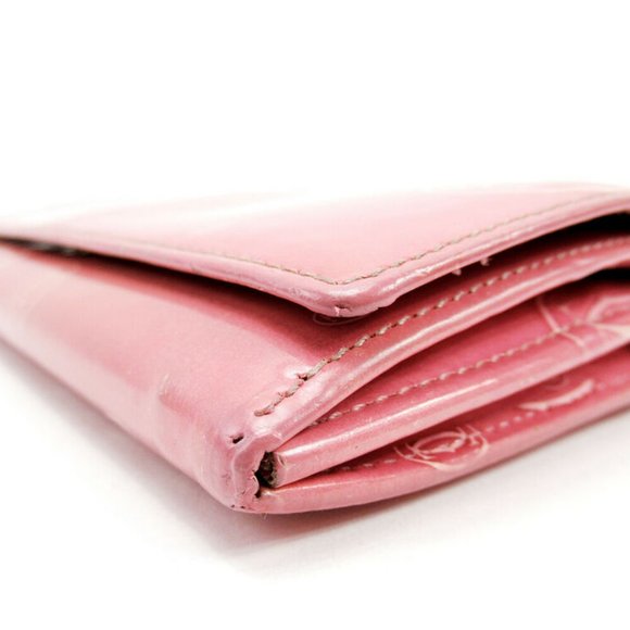 Cartier purse Happy Birthday pink enamel leather Auth T17218 - Picture 3 of 8